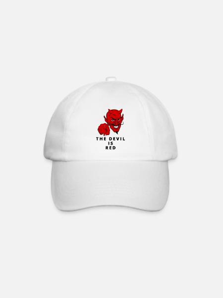 The devil is red - Baseballkappe - Weiß/Weiß