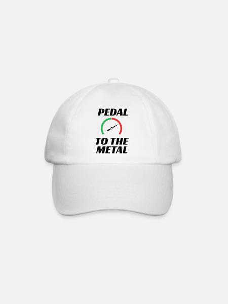 pedal metal - Baseballkappe - Weiß/Weiß