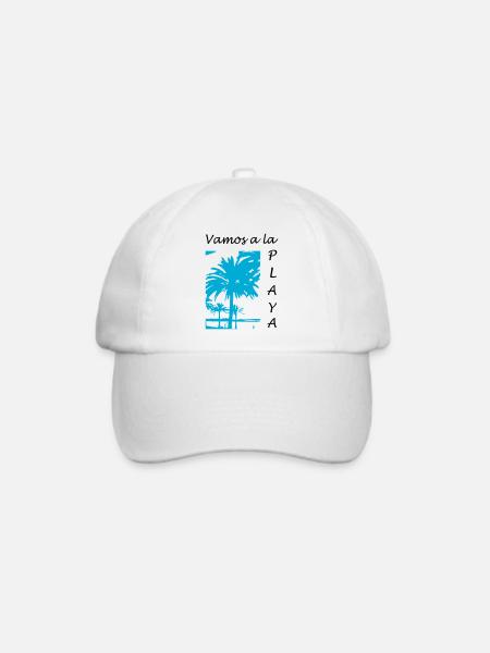 vamos a la playa - Baseballkappe - Weiß/Weiß