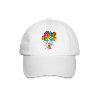 Lebe Liebe Lache Leichtigkeit - Baseballkappe - Weiß/Weiß - Vorne