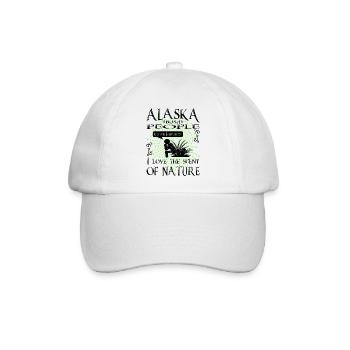 Lustige Alaska Busch Menschen - Baseballkappe - Weiß/Weiß - Vorne
