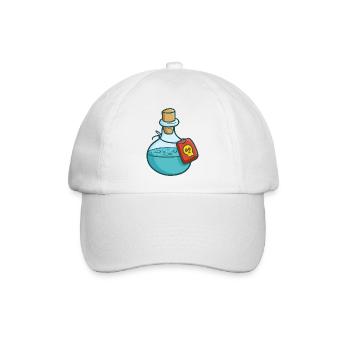 Giftflasche RPG Vergiftet Potion Fantasy Shirt - Baseballkappe - Weiß/Weiß - Vorne