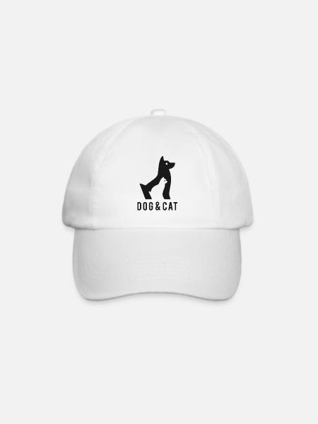 Dog & Cat - Baseballkappe - Weiß/Weiß