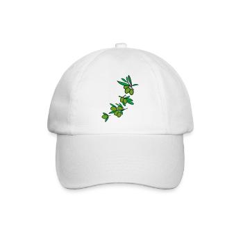 Frische grüne Oliven 2 - Baseballkappe - Weiß/Weiß - Vorne