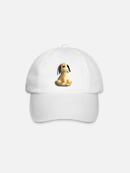 Hund Wum 80er Trend - Baseballkappe - Weiß/Weiß
