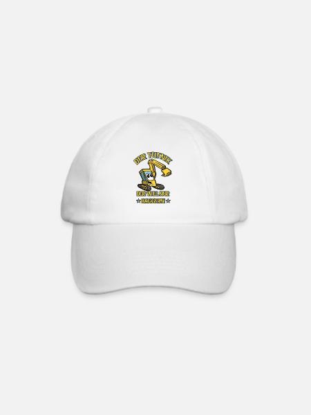 Der Tut Nix Der Will Nur Baggern - Baseballkappe - Weiß/Weiß