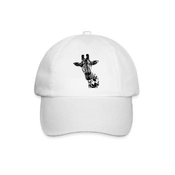 Vintage Vector Giraffe - Baseballkappe - Weiß/Weiß - Vorne