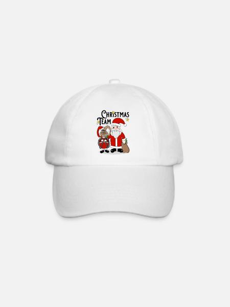 Christmas Team - Baseballkappe - Weiß/Weiß