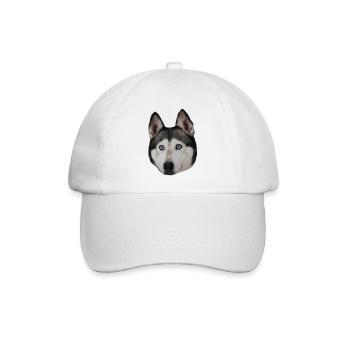 Siberian Husky - Baseballkappe - Weiß/Weiß - Vorne