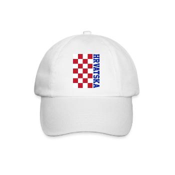 Hrvatska - Baseballkappe - Weiß/Weiß - Vorne