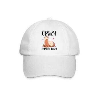 Frettchenliebhaber | Frettchen Haustiere Geschenke - Baseballkappe - Weiß/Weiß - Vorne