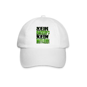Kein Backup? Kein Mitleid! - Baseballkappe - Weiß/Weiß - Vorne