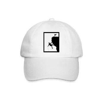 Bouldern Klettern Climbing - Baseballkappe - Weiß/Weiß - Vorne