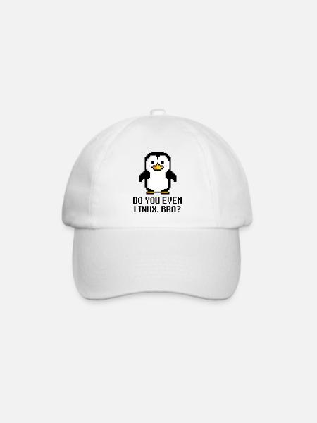 Do you even Linux, bro? - Baseballkappe - Weiß/Weiß