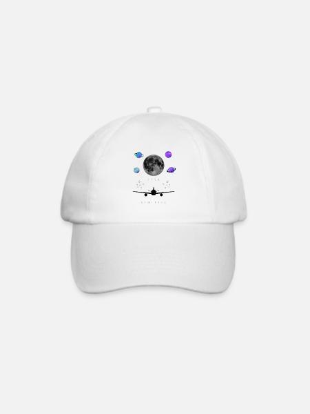 Weltall - Baseballkappe - Weiß/Weiß