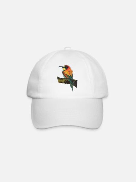 Vogel - Baseballkappe - Weiß/Weiß