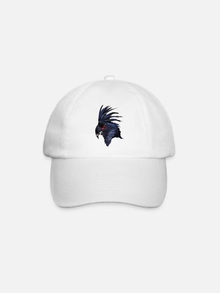 Papagei - Baseballkappe - Weiß/Weiß