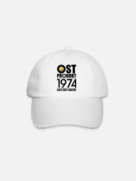 52. GEBURTSTAG OSSI OSTPRODUKT 1974 DDR - Baseballkappe - Weiß/Weiß