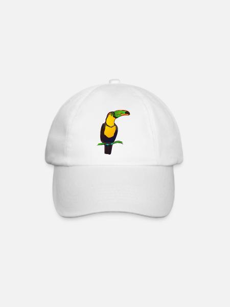 Tukan. Bunt. - Baseballkappe - Weiß/Weiß