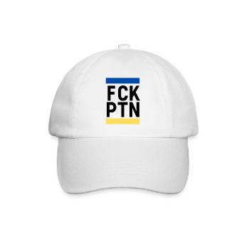 FCK PTN Ukraine Russland Anti Putin - Baseballkappe - Weiß/Weiß - Vorne