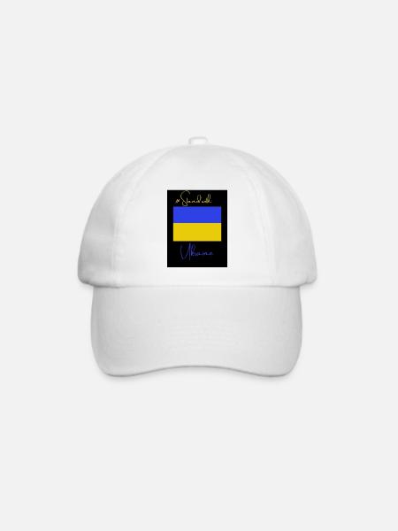 Ukraine - Baseballkappe - Weiß/Weiß