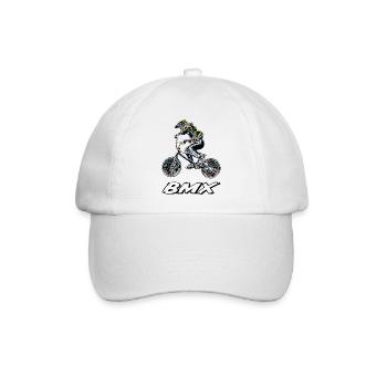 BMX Rennsport - Baseballkappe - Weiß/Weiß - Vorne
