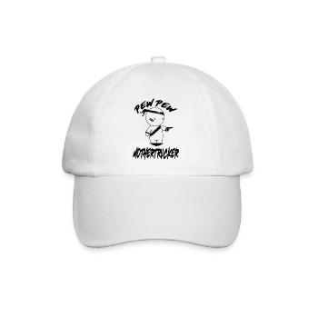 PEW PEW Mothertrucker - Baseballkappe - Weiß/Weiß - Vorne