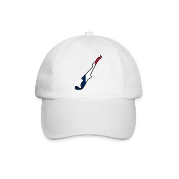 Frankreich Rennstrecke mit Flagge - Baseballkappe - Weiß/Weiß - Vorne