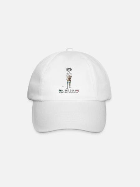 Emiliano Zapata - Baseballkappe - Weiß/Weiß