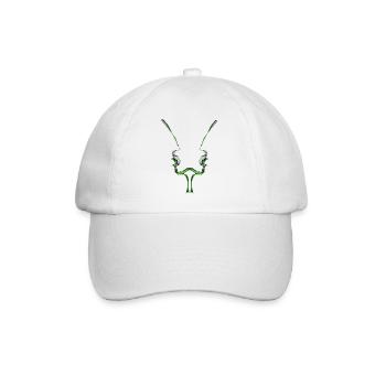 Insektenkopf - Baseballkappe - Weiß/Weiß - Vorne