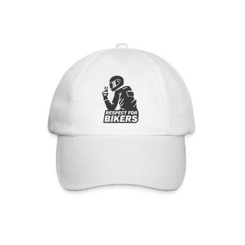 Respekt für Biker - Baseballkappe - Weiß/Weiß - Vorne