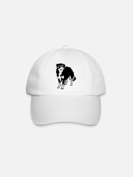 Australian Shepherd - Baseballkappe - Weiß/Weiß