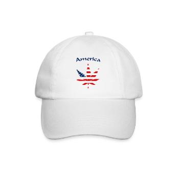 America United States - Baseballkappe - Weiß/Weiß - Vorne