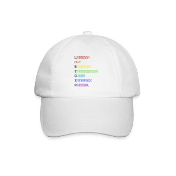 LGBTQIA - Baseballkappe - Weiß/Weiß - Vorne