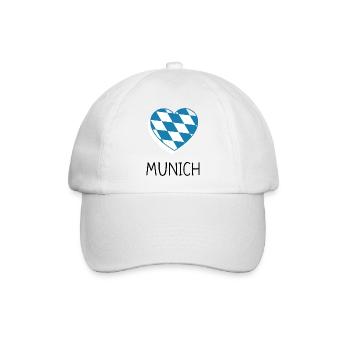Munich Heart - Baseballkappe - Weiß/Weiß - Vorne