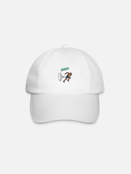 Sprinter / Usain Bolt / Jamaika - Geschenkidee - Baseballkappe - Weiß/Weiß