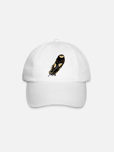 Feder - Baseballkappe - Weiß/Weiß