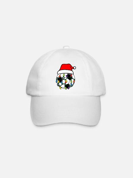 Fußball Weihnachten 2022 Weltmeisterschaft - Baseballkappe - Weiß/Weiß