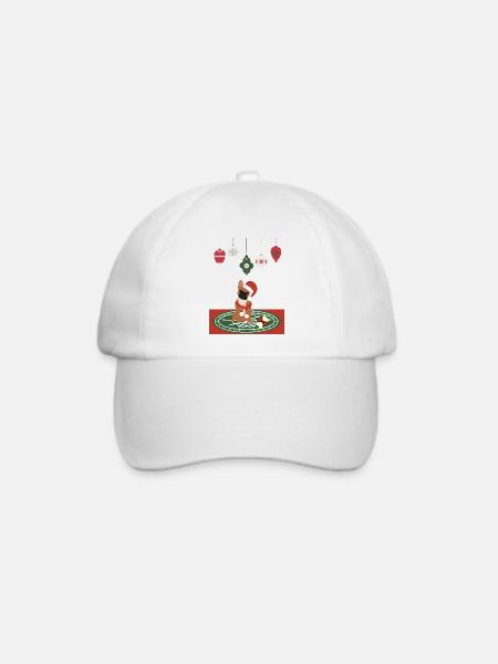 Frenchie Christmas - Christmas Dogs - Baseballkappe - Weiß/Weiß
