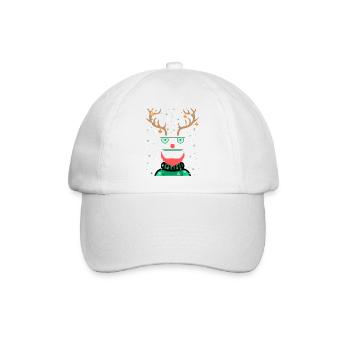 Ugly Christmas Rentier Design by vauART - Baseballkappe - Weiß/Weiß - Vorne