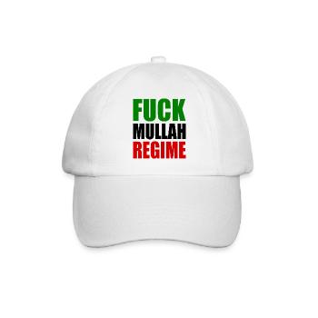 Fuck mullah regime iran - Baseballkappe - Weiß/Weiß - Vorne