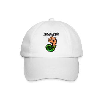 Viva la Evolution! Revolution Prähistorisch Fossil - Baseballkappe - Weiß/Weiß - Vorne