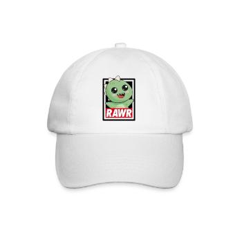 Rawr Dinosaurier - Baseballkappe - Weiß/Weiß - Vorne