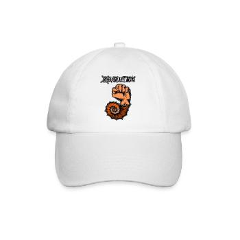 Viva la Evolution! Revolution Prähistorisch Fossil - Baseballkappe - Weiß/Weiß - Vorne