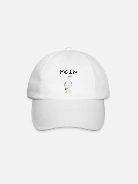 MOIN Möwe - Baseballkappe - Weiß/Weiß