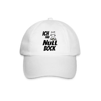 habe Null Bock keine Lust - Baseballkappe - Weiß/Weiß - Vorne