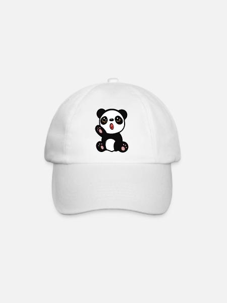 Baby Panda - Baseballkappe - Weiß/Weiß