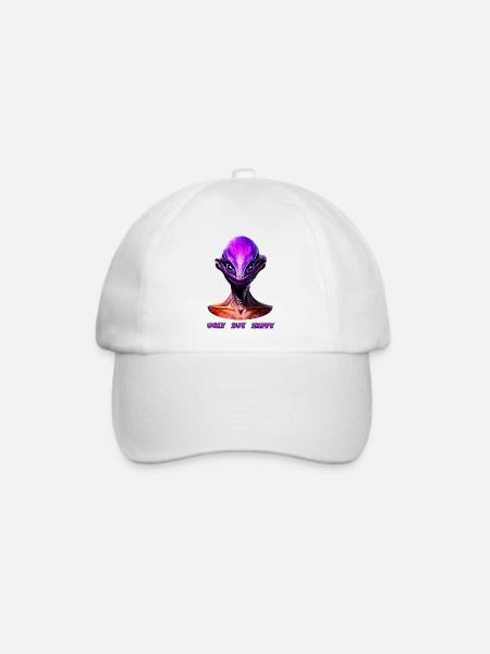 Ugly But Happy Alien Neon - Baseballkappe - Weiß/Weiß