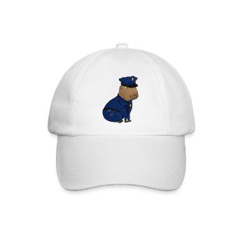 Police Capybara - Baseballkappe - Weiß/Weiß - Vorne