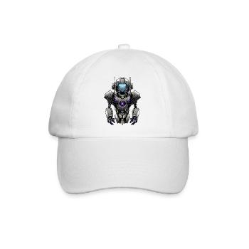 Roboter Beta - Baseballkappe - Weiß/Weiß - Vorne